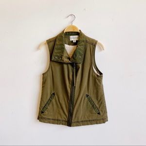Anthropologie Fleece Lined Zip Up Vest Size S